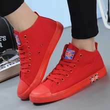 Mid Top Canvas Shoes Women&Men Casual Shoes White Basket Femme Women Walking Shoes Sapato Feminino Chaussure Femme Plus Size 43