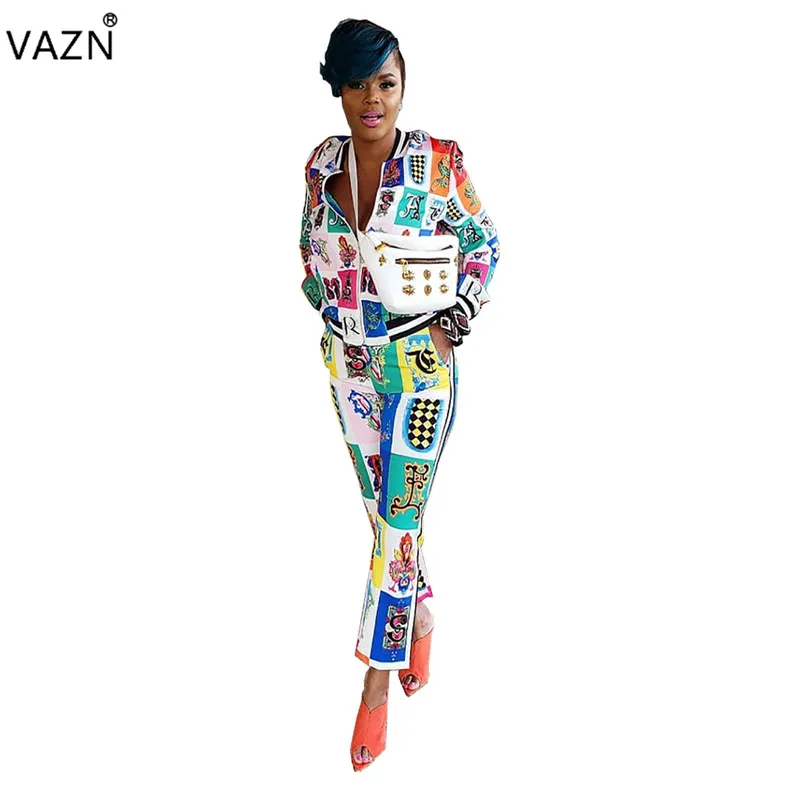 VAZN الخريف عالية الجودة عارضة الأزياء الأنيقة 2 قطعة المرأة مجموعة كاملة كم الأعلى كامل طول النساء Bodycon وزرة مجموعة MER157 VAZN الخريف عالية الجودة عارضة الأزياء الأنيقة 2 قطعة المرأة مجموعة كاملة كم الأعلى كامل طول النساء Bodycon وزرة مجموعة MER157
