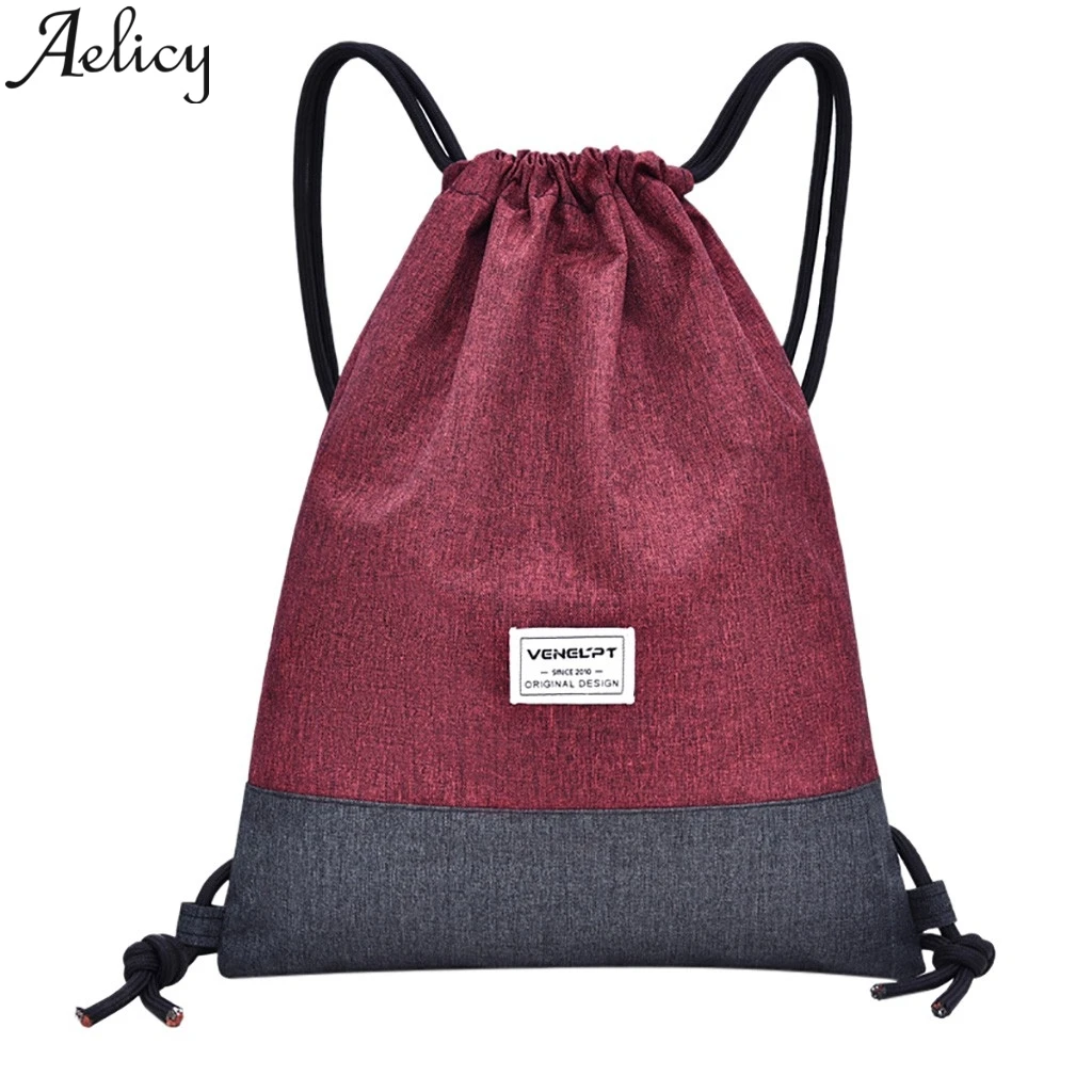 

Aelicy 2019 Fashion Outdoor Fitness Sport Tote Ladies Shoulder Bag Bundle Pocket Unisex Drawstring School Bags shopping bag