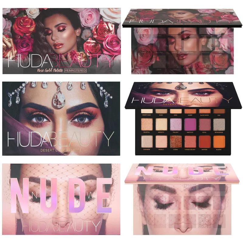 

2019 Huda Beauty Eyeshadow 18 Colors Desert Dusk Palette Matte Eyeshadow Glitter Palette Make Up Set Beauty Matte Huda Beauty