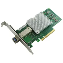 PCIe X8 10-Gigabit Fiber Ethernet Card Single Mode 1310nm 10km LC Optical Module