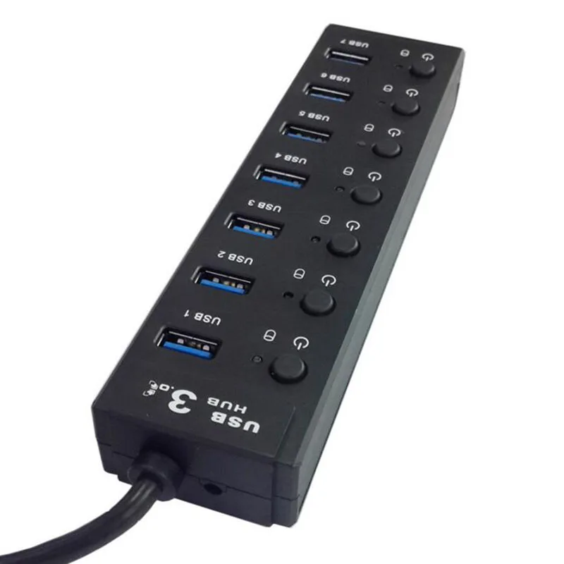 

Free shipping USB3.0 splitter high-speed expansion of multi-interface 7 usb3.0 HUB hub of a drag seven hub