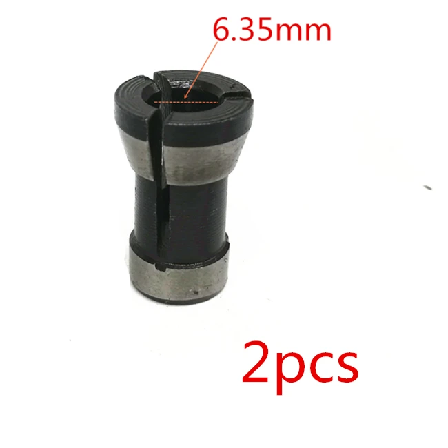 Адаптер хвостовик ЧПУ фрезерный станок инструментальная Цанга конические гайки для Makita BOSCH HITACHI DeWALT фрезерный 1/" 1/4" 3/" 6 мм 6,35 мм 8 мм 12 мм 12,7 мм - Цвет: L   6.35mm    2pcs