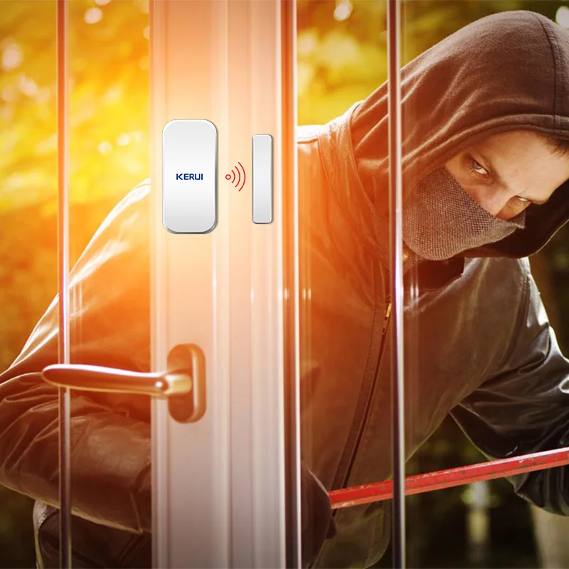 KERUI 무선 433MHz 창문 자석 센서 감지기 KR-W181 W184 W204 홈 보안 경보 시스템 도난 방지