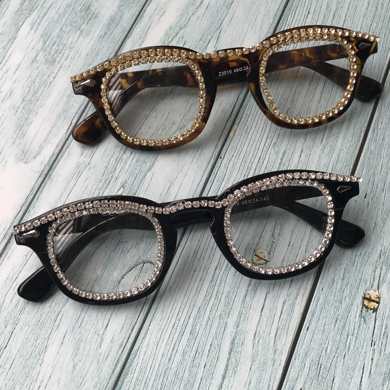 

ZAOLIHU Design Men Clear Lens Eyewear Diamond Sunglasses Women Retro Small Round Eyeglass UV400 Sports Oculos