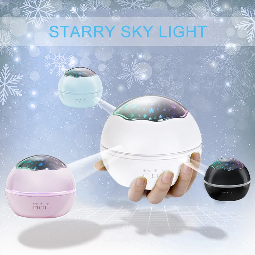 

ASKMEER Led Rotating Night Light Projector Novelty Luminous Toys Baby Sleep Romantic Starry Sky USB Lamp
