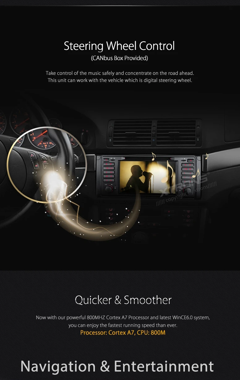 Discount 7" Special Car DVD for BMW E39 M5 1999-2003 & BMW E39 1995-2003 & BMW 7 Series E38 1994-2001 with Android Mirror Link Support 7