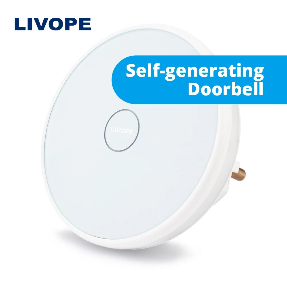 LIVOPE Smart Ding Dong Wireless electronic touch doorbell receiver,wifi doorbell house call,Night Light,music,eu plugs,ringbell