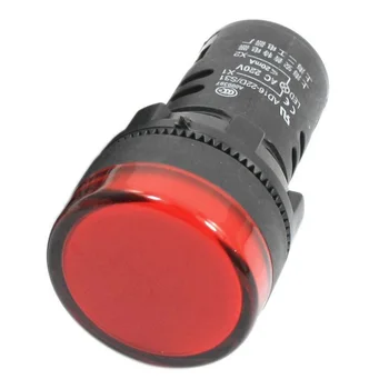 

AD16-22D/S 21mm Thread Red LED Plastic Signal Pilot Lamp AC220V 2Pcs