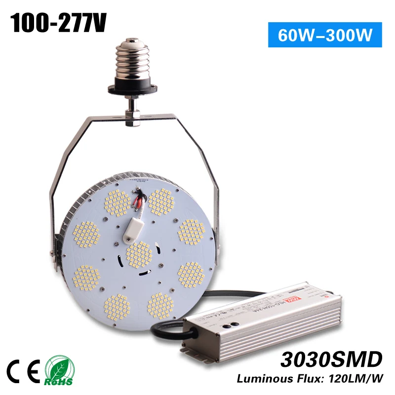 

Free Shipping 5 year warranty Meanwell driver DLC ETL 150W canopy led retrofit LED Bulb Light for 400w HPS MH bulb replacement