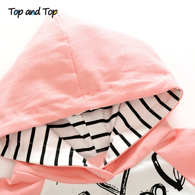 Top and Top Fashion Cute Infant Newborn Baby Girl Clothes Hooded Sweatshirt Striped Pants 2pcs Outfit Cotton Baby Tracksuit Set baby dress set for girl