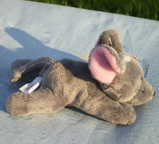 Gray mouse Fridge Plush toys Baby doll Refrigerator Stick Plush