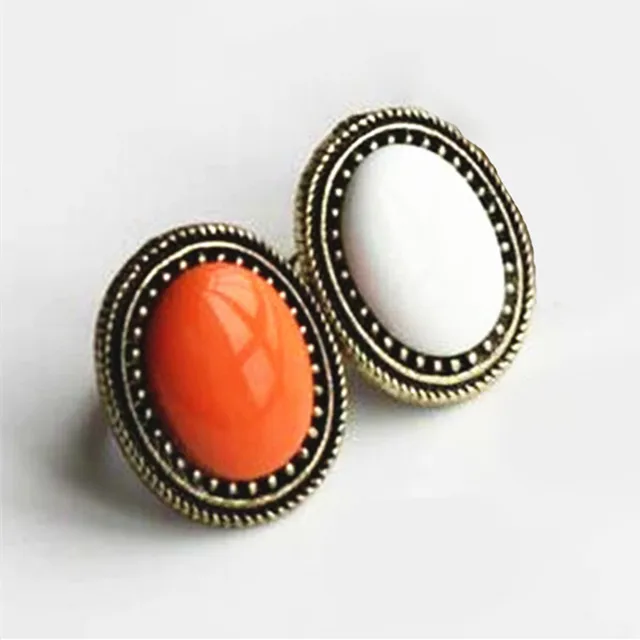 2018 New Fashion Jewelry European Style Personalized Fashion Vintage Oval Gem Re 2018 New Fashion Jewelry European Style Personalized Fashion Vintage Oval Gem Re