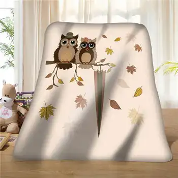 

Custom Cartoon Owl (1)@1 Blanket Soft Fleece DIY Your Picture Decoration Bedroom Sofa Multi Size#929-02-002-21