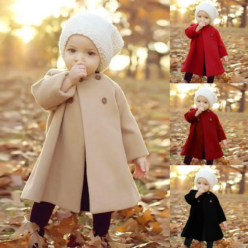 Autumn & winter kids Baby girl Outwear Warm Coat Clothes baby girl
