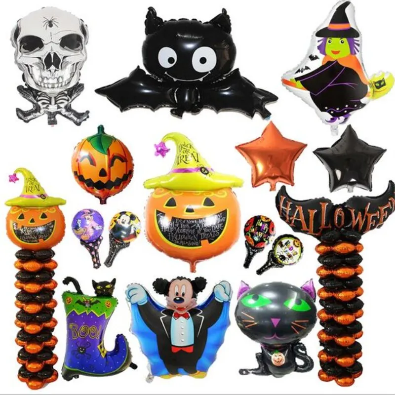

Hot new Halloween ballons 1pc pumpkin bat shape aluminum foil balloons decoration Easter balloon holiday inflatable toy baloon