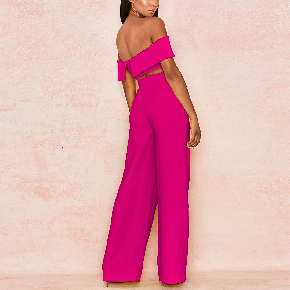 2019-new-fashion-fluorescent-green-strapless-jumpsuit-strapless-ladies-2-two-piece-Vestido-sexy-party-long (2)