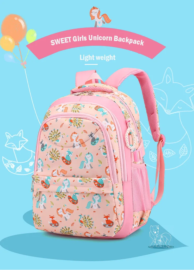 2019 Unicorn School Bags for Teenage Girls Children Back to School Animal Backpacks Pink Cute LightWeight Rucksack Child Satchel (4)