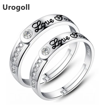 

Brand New Fine Jewelry Love Forever Ring Pure Sterling Silver 925 Jewelry AAA Cubic Zirconia Couple Rings For Women /Men