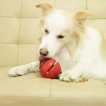 1 шт. Прозрачные зубы для укуса домашних собак игрушки утечки еда мяч натуральная импортная резина шары