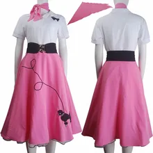 Hip hop fashion poodle skirt halloween costume daily wear women kids girls pink