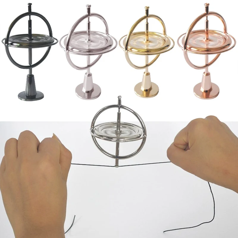 

Metal Gyroscope Gyro Classic Toys Traditional Educational Creative Experiment Magic Decompression Toy Kid Adult Gift