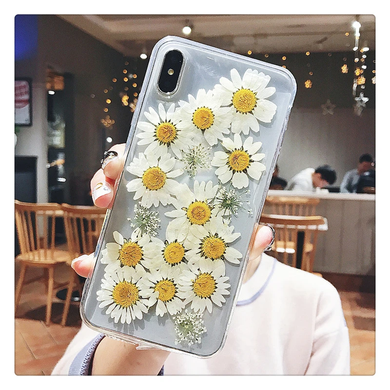 Чехол для телефона с сушеными прессованными цветами Huawei Nova 2S 3 3i 3E 4 P10 Plus P20 P30 Mate 20