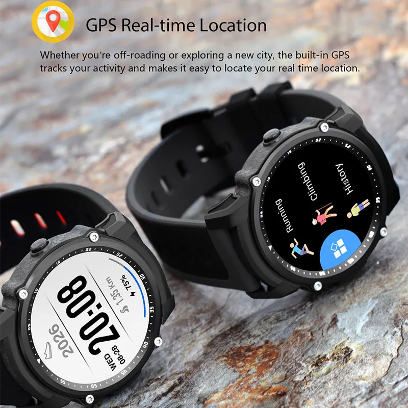 FS08 gps smart watch Bluetooth Водонепроницаемый IP68 плавательные спортивные фитнес трекер