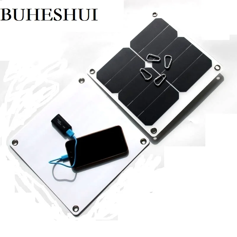 

BUHESHUI 15W 5V Portable Solar Panel Charger Outdoor Solar Charger for iPhone Mobile Power Bank Sunpower Power Free Shipping