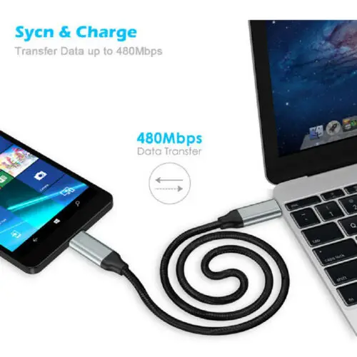 

USB Type-C to USB C 3.1 Male to Male Sync Fast Charging Cable for MacBook Speed