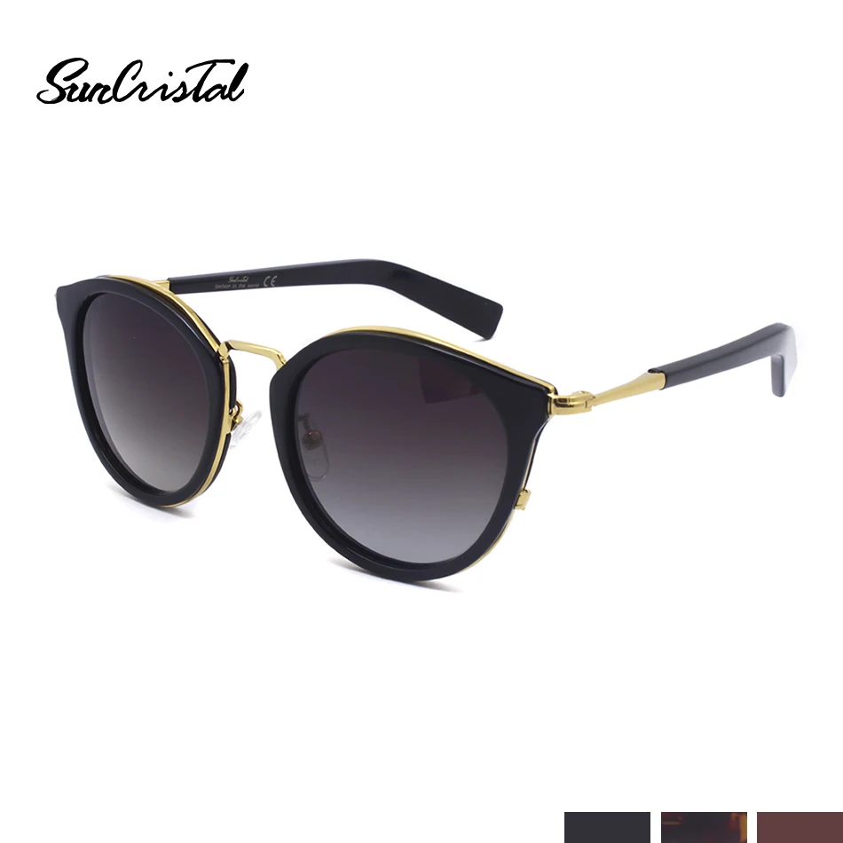 Fashion Frauen brown Designer Sonnenbrille Marke Strahl Metall Versand 1104 Eye Klassische Runde Brillen Cat Kostenloser Wine Red Dame black 1w84H