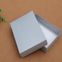 10 шт./партия, Высококачественная пустая подарочная упаковочная коробка, черная коробка для хранения одежды, размер картонная подарочная коробка, серебряные индивидуальные коробки