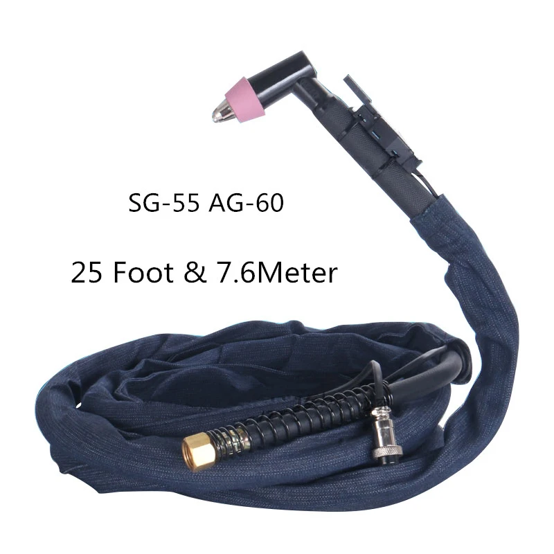 SG-55 AG-60 воздуха Plasma Cutter Резка факел полный 40/50/60amp 25 футов и 7.6 м