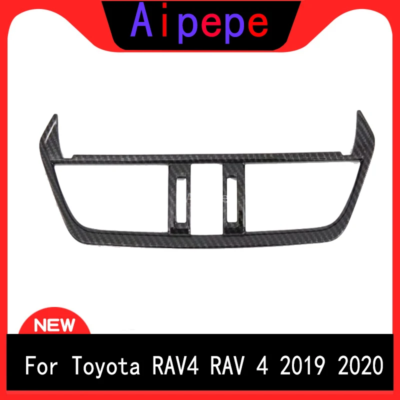 

For Toyota RAV4 XA50 2018 2019 Carbon Style Interior Middle Console A/C Air Vent Outlet Sticker Cover Car Styling