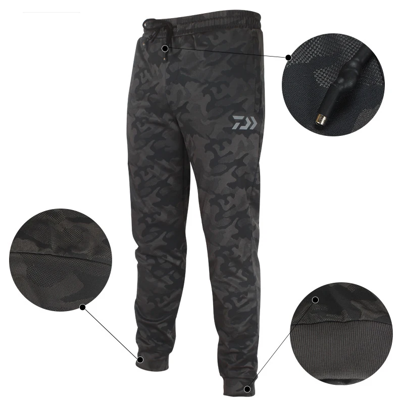 Daiwa Men's Anti-UV Camo Fishing Pants Sunscreen Windproof Fishing Trousers Quick-drying Breathable Outdoor Sports Pants