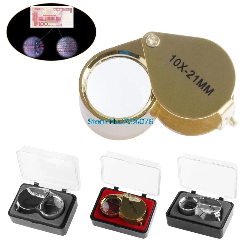 Triplet Jewelers Eye Loupe Magnifier Magnify Glass Jewelry Diamond With Box Y xf 