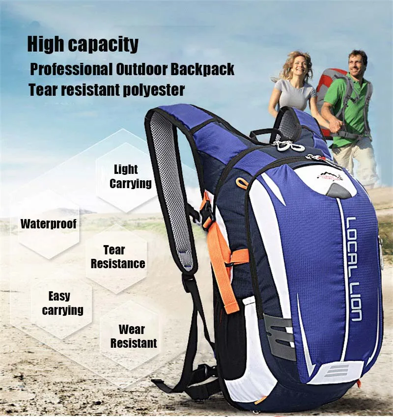 Местный лев 18л водонепроницаемый велосипедный Рюкзак дышащий велосипедный рюкзак сумка для езды на велосипеде уличный спортивный рюкзак без сумки для воды 4 цвета