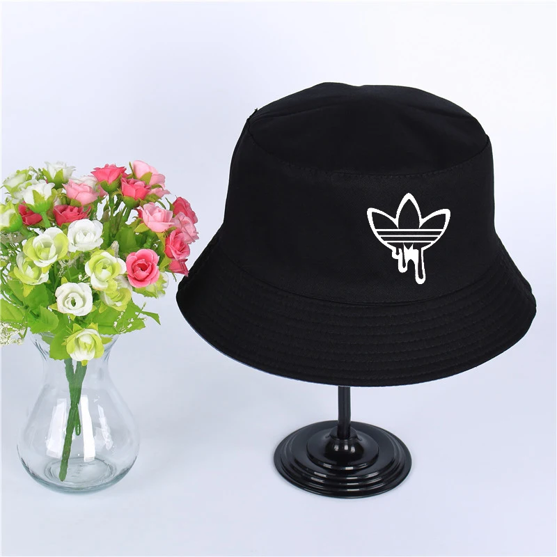 

Fashion Summer Sunshade Cap women men Panama bucket cap Print of the design flat visor fisherman hat wide-brimmed hat