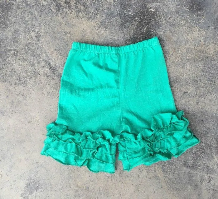 Wholesale latest baby shorts design solid ruffle icing shorts baby
