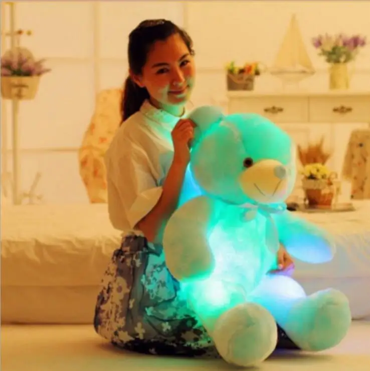 Beige 50cm LED Teddybär Kinder Plüschtier Stofftier Spielzeug Geschenk # ~ 