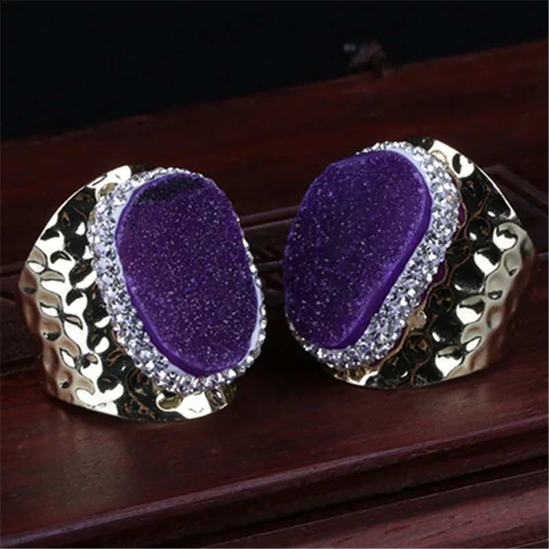 Многоцветные шероховатый сырой Druzy drusy хрустальные стразы очаровательное