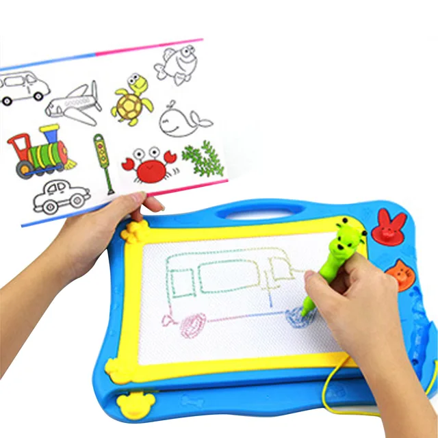 22*18cm Mini Magnetic Drawing Board with Pen Sketch Pad Doodle Writing  Tablet Children Baby Painting Toys Learning Whiteboard