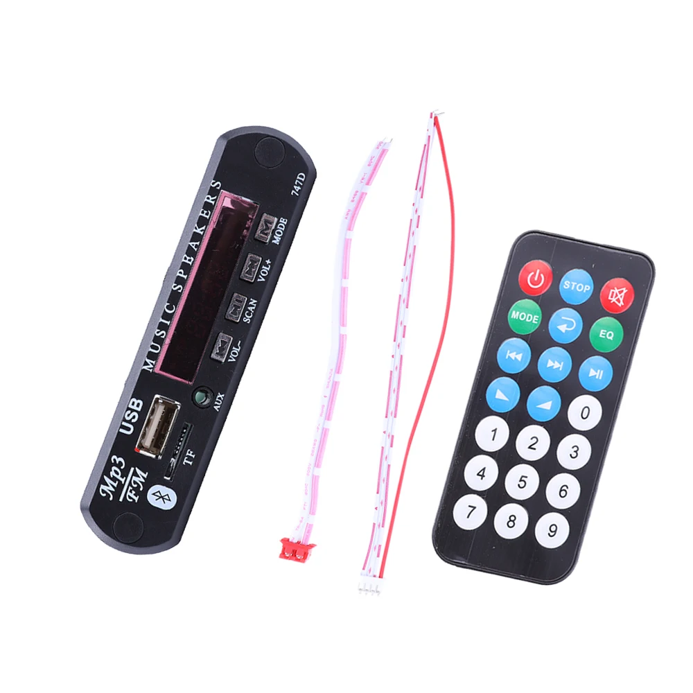 Автомобильный Bluetooth MP3 WMA FM AUX декодер DC 12 В плата аудио модуль TF SD карта USB радио