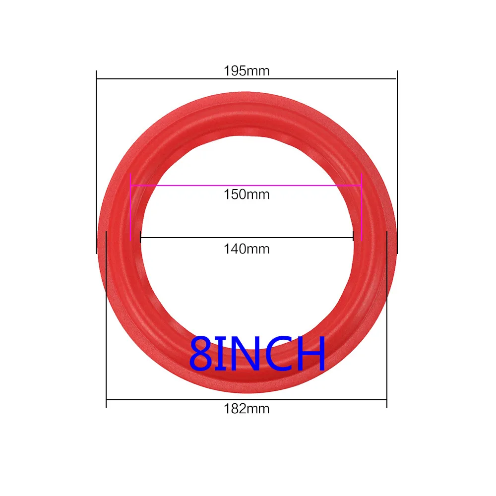 GHXAMP 2 шт красное кольцо из вспененного материала для динамика объемного сабвуфера 6,5 дюймов 8 дюймов 10 дюймов 12 дюймовый динамик вуфера ремонт DIY часть губчатое кольцо сторона