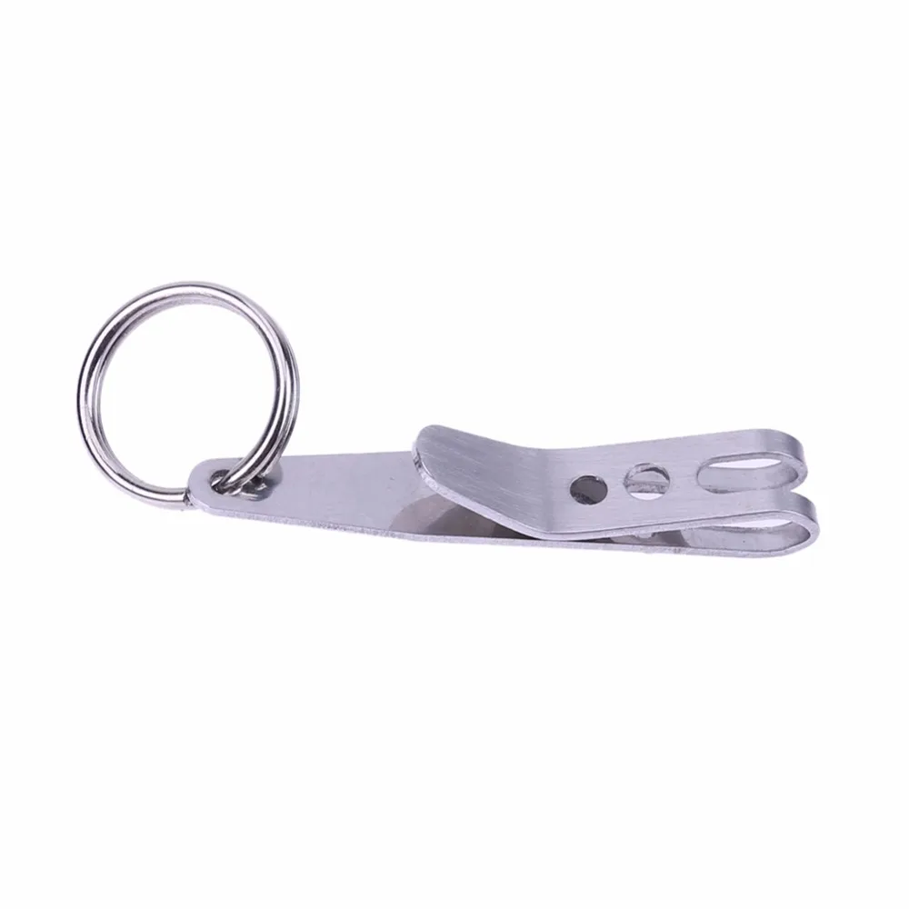 

1Pc Multifunction Suspension Clip with Key Ring EDC Bag Outdoor Travel Kit Stainless steel Carabiner Quicklink Tools 38*7*1mm/4g