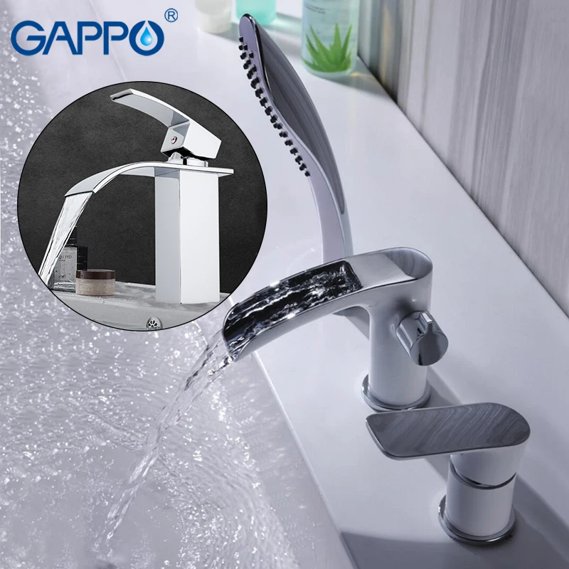 

GAPPO Bathtub faucet bathroom waterfall shower tap rainfall shower facucets bathroom taps deck mounted faucet