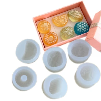 

6Pcs Silicone Fruit Pendant Mold Making Jewelry Pendant Resin Casting Mould Tool