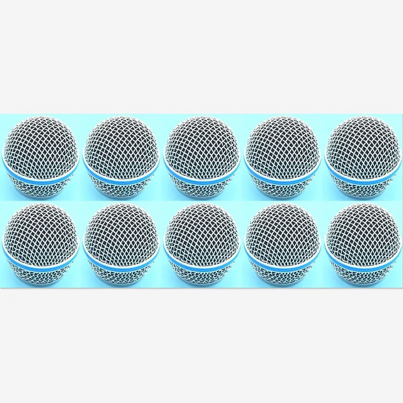 

10PCS New Replacement Ball Head Mesh Microphone Grille for Shure BETA58 BETA58A SM 58 SM58S SM58LC