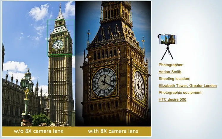 Объективы для телефонов Универсальный 8X телескопа Камера телефото Объективы для Iphone 4 4s 5 5C 5S 6 Plus samsung Galaxy S3 S5 Note 4