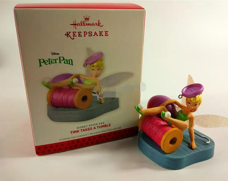 Original 1pcs Classic Peter Pan Tinker Bell Princess Tinkerbell FAIRY TUMBLE Action Figure Collectible Model Toy with box